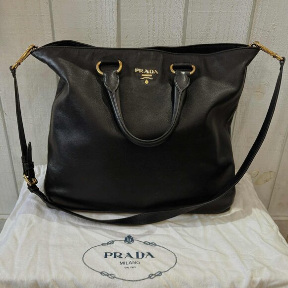 Prada Vintage Vitello Daino Leather Tote Bag - Picture 1 of 16